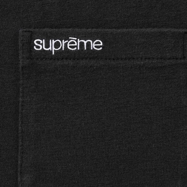 Supreme S/S Pocket Tee - Black (front)