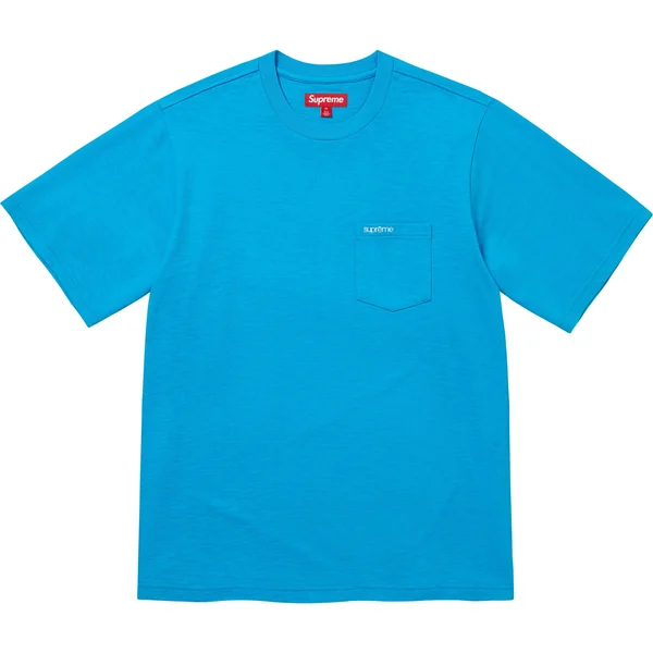 Supreme S/S Pocket Tee - Bright Blue (front)