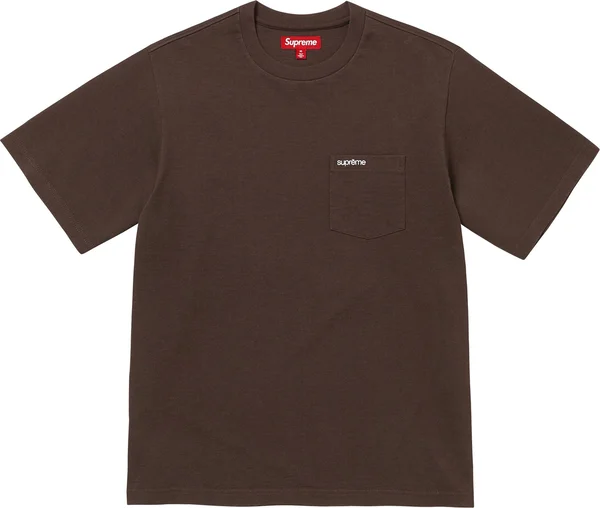 Supreme S/S Pocket Tee - Dark Brown (front)