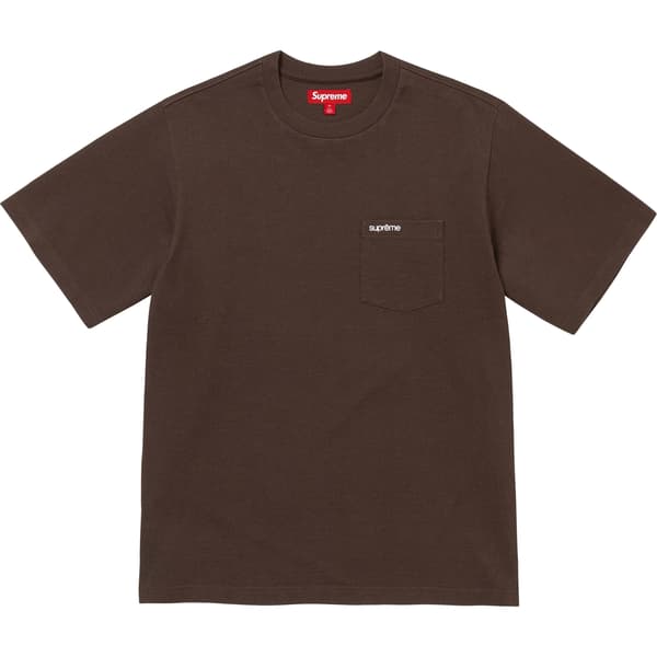 Supreme S/S Pocket Tee - Dark Brown (front)