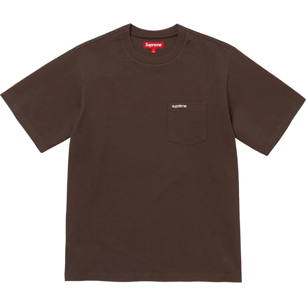 Supreme S/S Pocket Tee - Dark Brown (front)