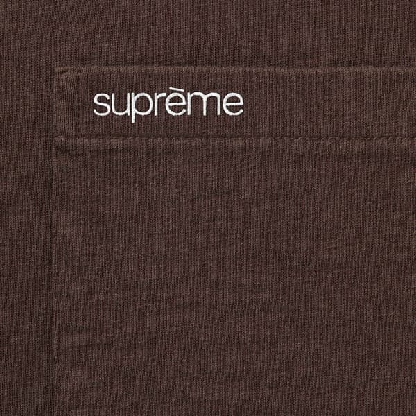 Supreme S/S Pocket Tee - Dark Brown (front)
