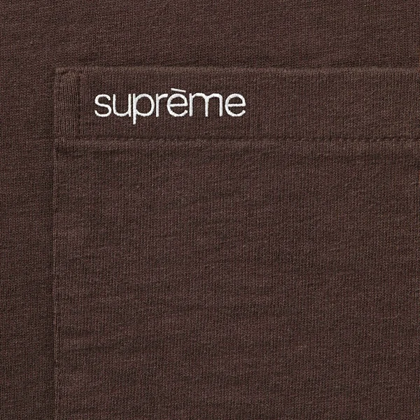 Supreme S/S Pocket Tee - Dark Brown (front)