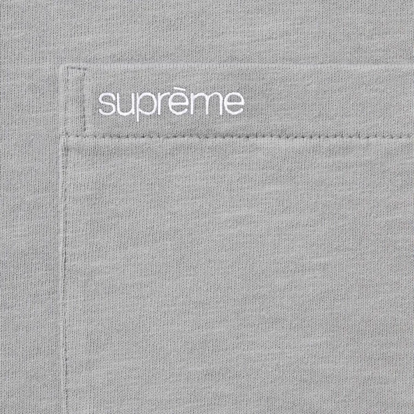 Supreme S/S Pocket Tee - Grey (front)