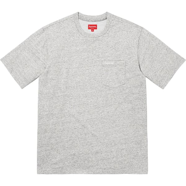 Supreme S/S Pocket Tee - Heather Grey (front)