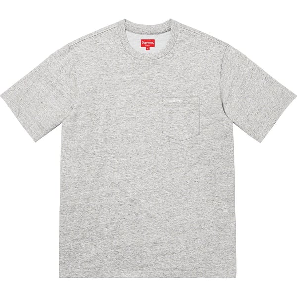 Supreme S/S Pocket Tee - Heather Grey (front)