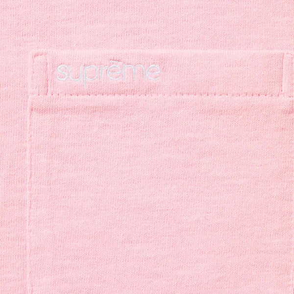 Supreme S/S Pocket Tee - Light Pink (front)