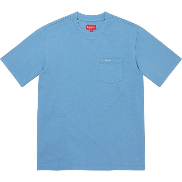 Supreme S/S Pocket Tee - Light Slate (front)