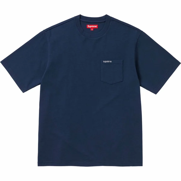 Supreme S/S Pocket Tee - Navy (front)