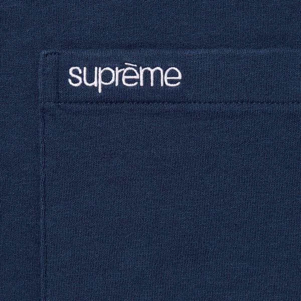 Supreme S/S Pocket Tee - Navy (front)