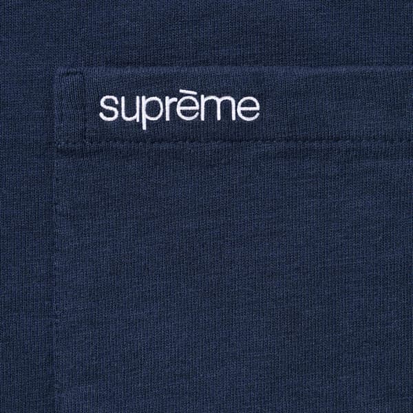 Supreme S/S Pocket Tee - Navy (front)