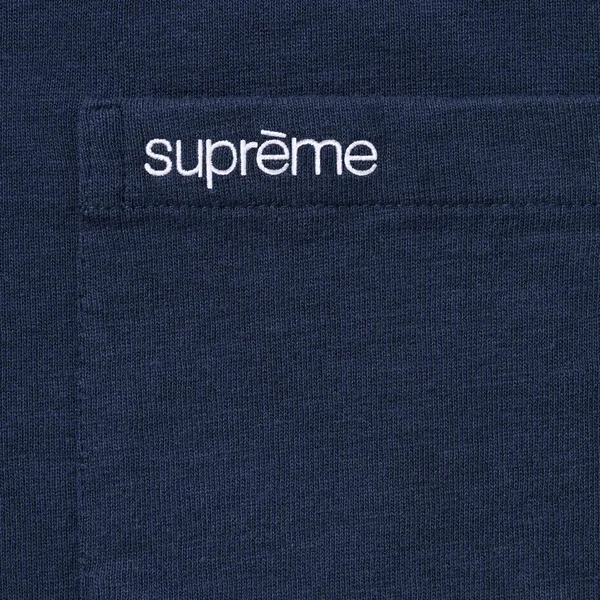 Supreme S/S Pocket Tee - Navy (front)