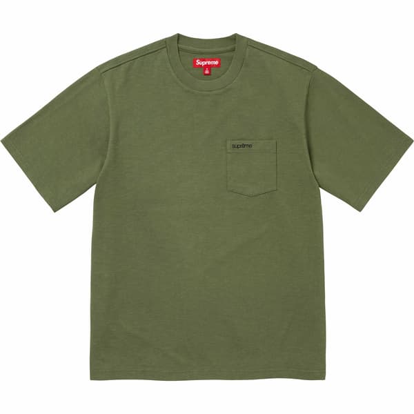 Supreme S/S Pocket Tee - Olive (front)