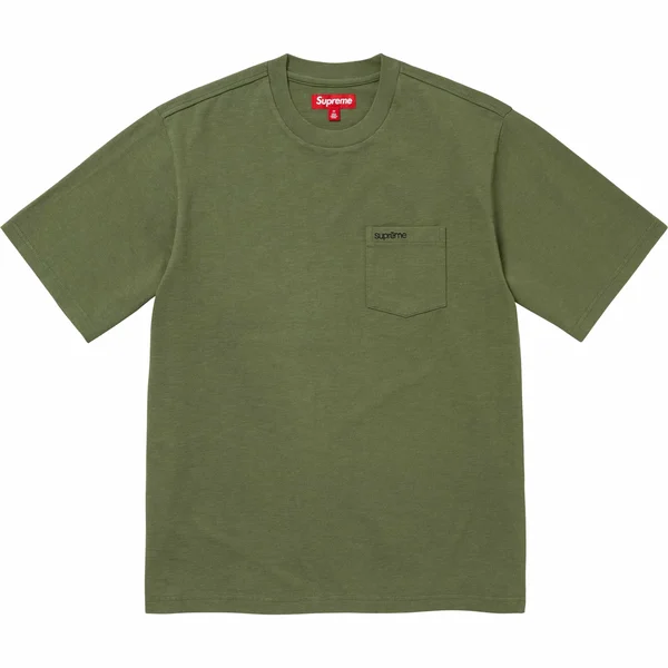 Supreme S/S Pocket Tee - Olive (front)