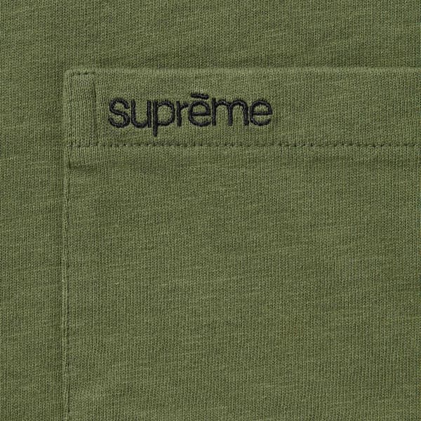 Supreme S/S Pocket Tee - Olive (front)
