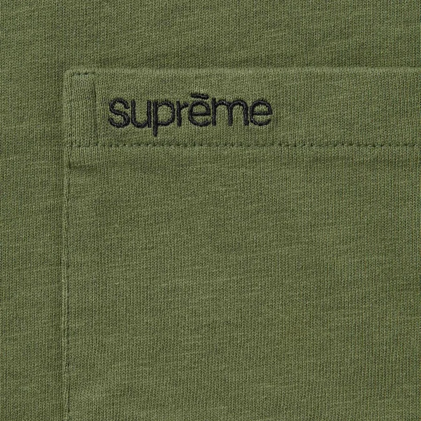 Supreme S/S Pocket Tee - Olive (front)