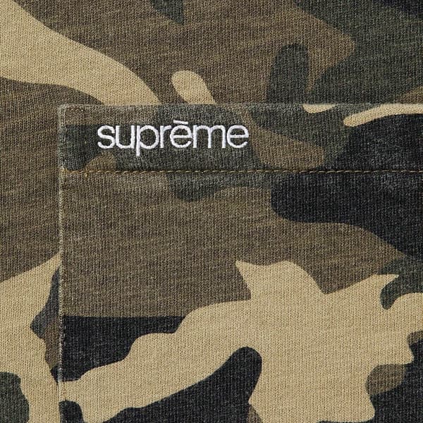 Supreme S/S Pocket Tee - Olive Camo (front)