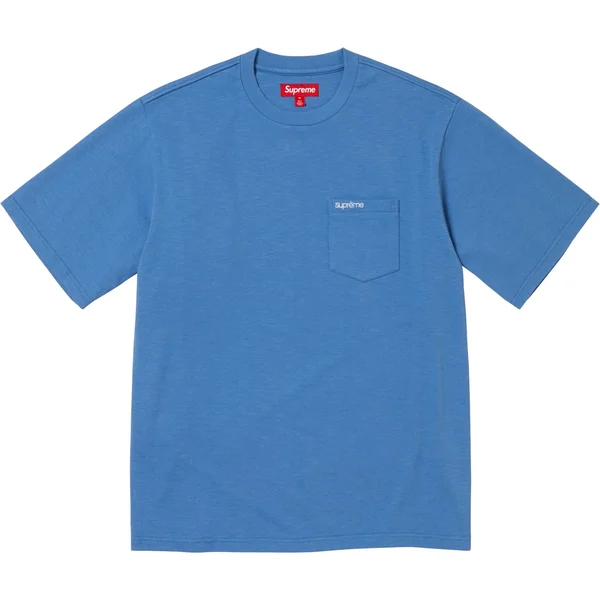 Supreme S/S Pocket Tee - Pale Royal (front)