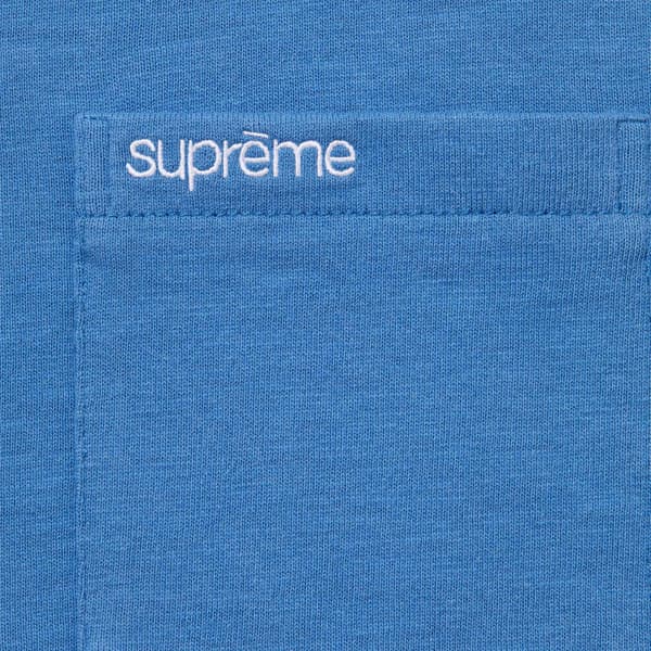 Supreme S/S Pocket Tee - Pale Royal (front)