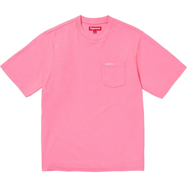 Supreme S/S Pocket Tee - Pink (front)