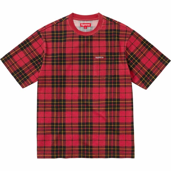 Supreme S/S Pocket Tee - Plaid (front)