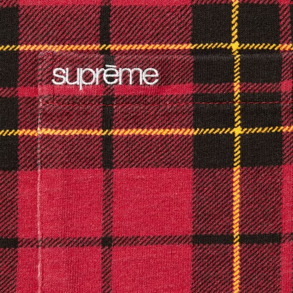 Supreme S/S Pocket Tee - Plaid (front)