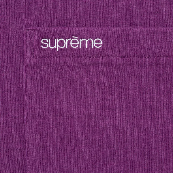 Supreme S/S Pocket Tee - Purple (front)