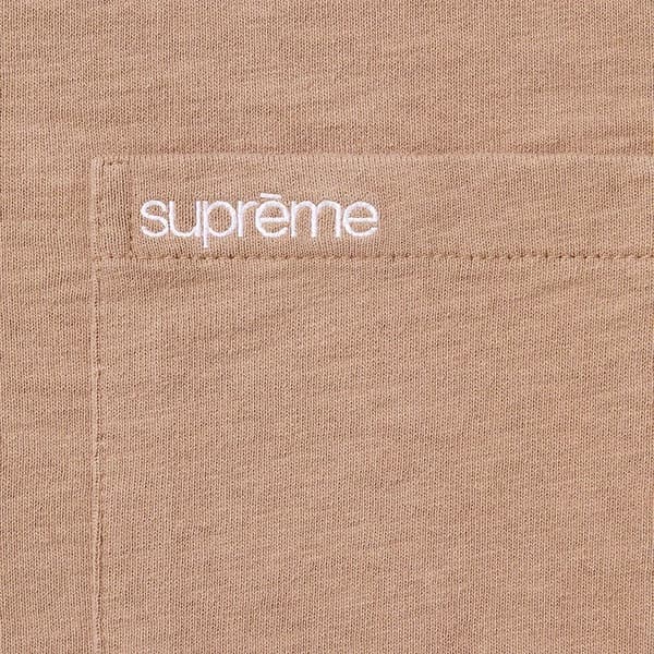Supreme S/S Pocket Tee - Taupe (front)