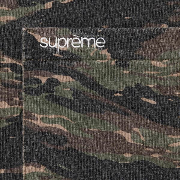 Supreme S/S Pocket Tee - Tiger Camo (front)