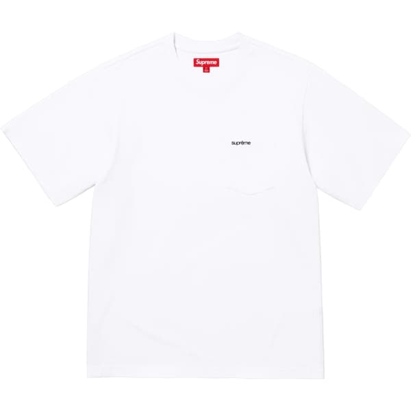 Supreme S/S Pocket Tee - White (front)