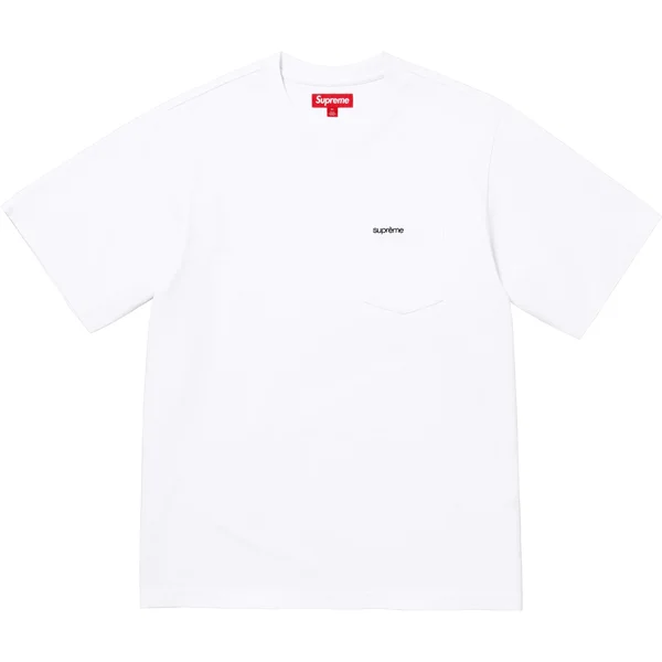 Supreme S/S Pocket Tee - White (front)