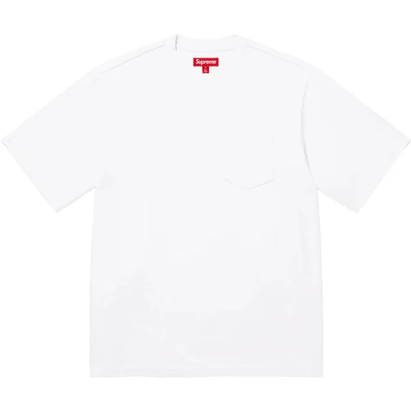 Supreme S/S Pocket Tee - White (front)