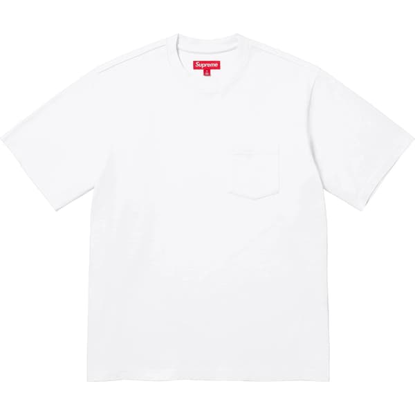Supreme S/S Pocket Tee - White (front)