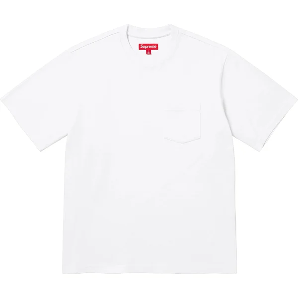Supreme S/S Pocket Tee - White (front)
