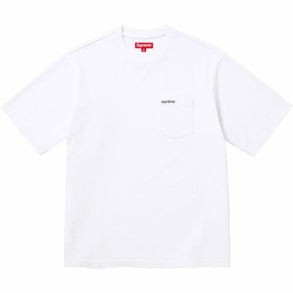 Supreme S/S Pocket Tee - White (front)