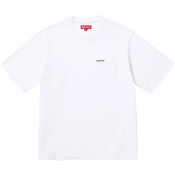 Supreme S/S Pocket Tee - White (front)