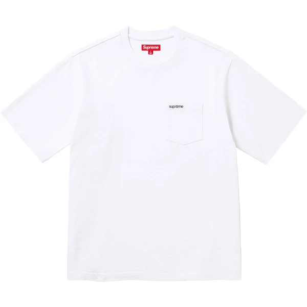 Supreme S/S Pocket Tee - White (front)