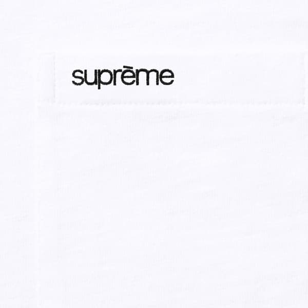 Supreme S/S Pocket Tee - White (front)