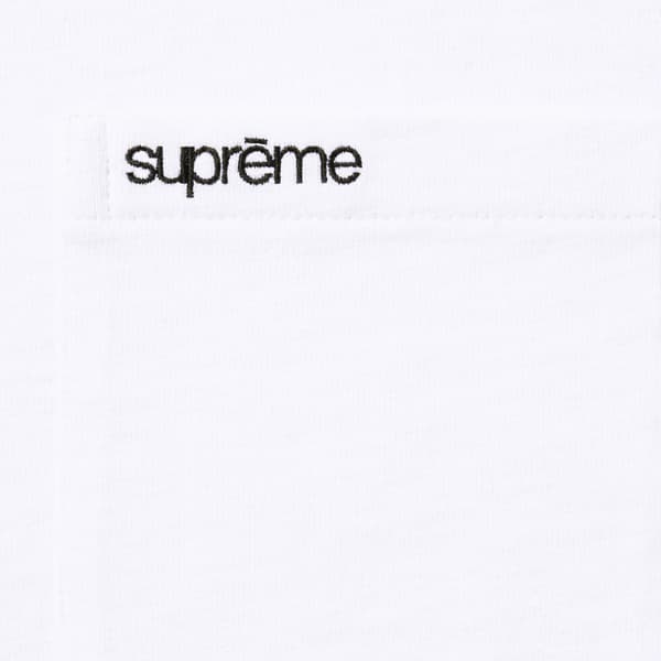 Supreme S/S Pocket Tee - White (front)