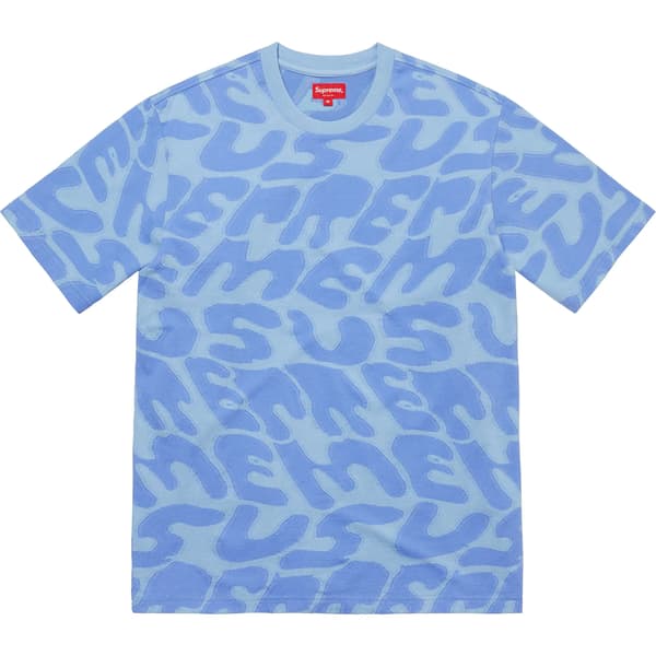 Supreme Stacked Intarsia S/S Top - Light Blue (front)