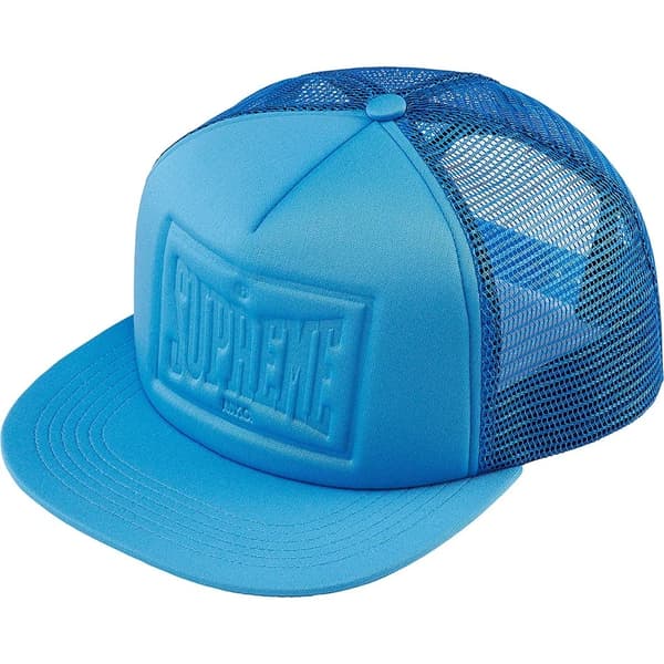 Supreme Stamped Mesh Back 5-Panel - Light Blue (front)