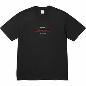 Supreme Standard Tee Black