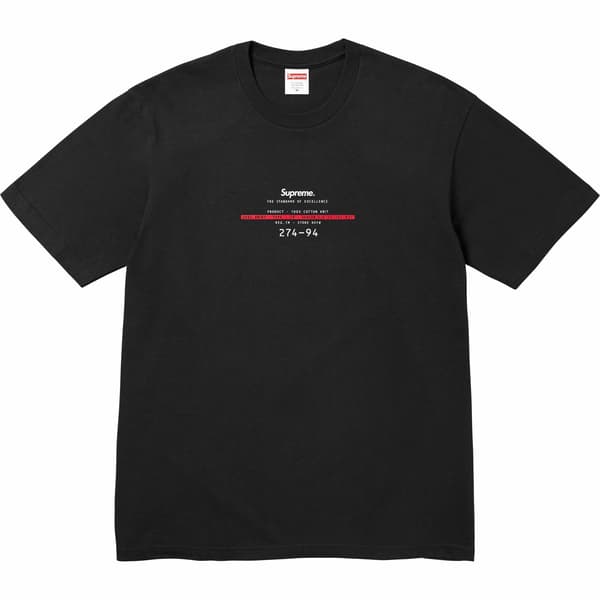 Supreme Standard Tee - Black (front)