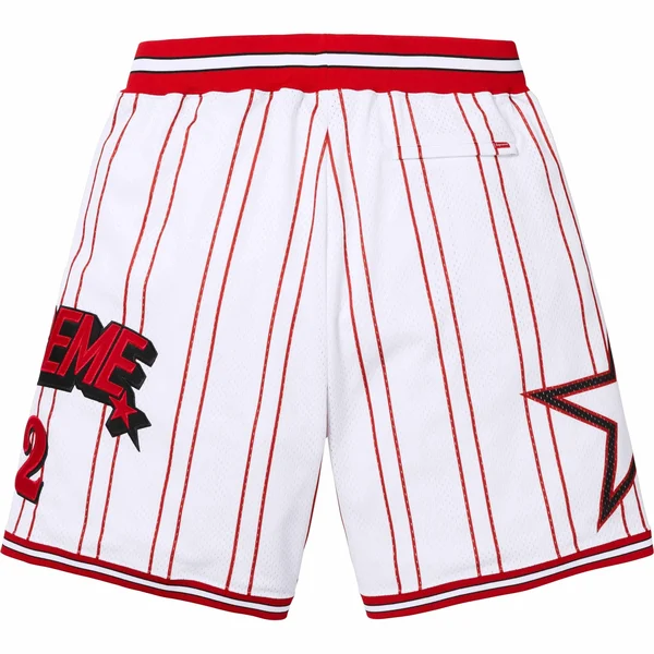Supreme Star Basketball Short - White (front)