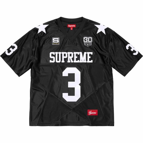 Supreme Star Football Jersey - Black (front)