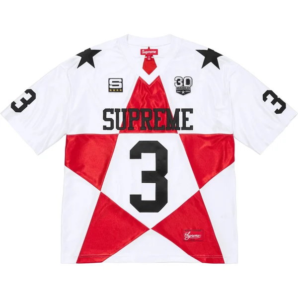 Supreme Star Football Jersey - White (front)