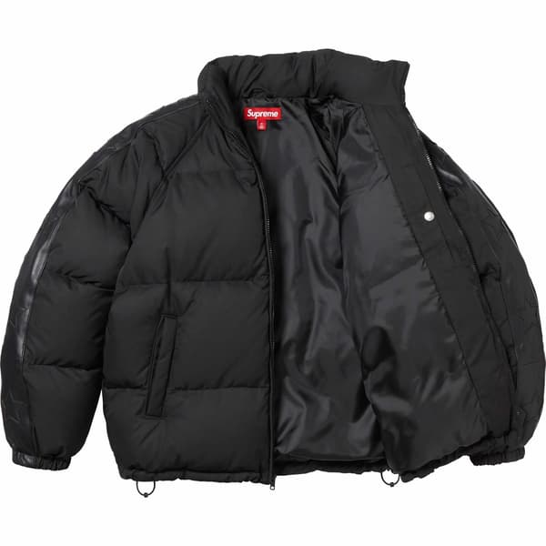 Supreme Star Sleeve Down Puffer Jacket - Black (front)