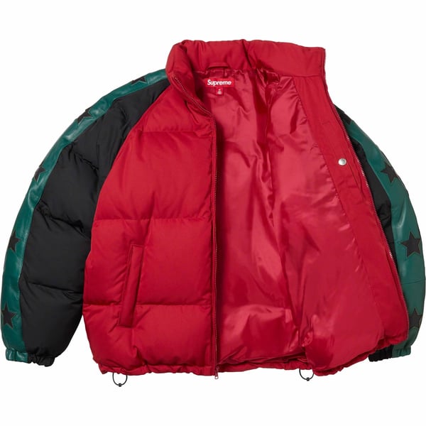 Supreme Star Sleeve Down Puffer Jacket - Red (front)