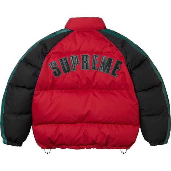 Supreme Star Sleeve Down Puffer Jacket - Red (front)