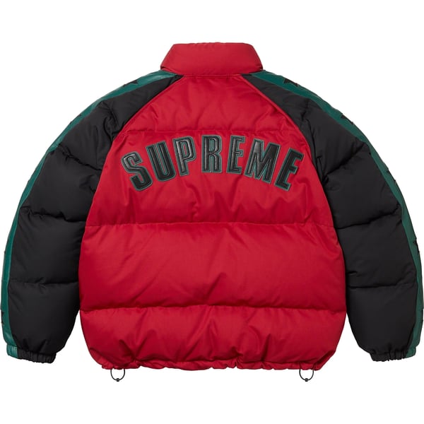 Supreme Star Sleeve Down Puffer Jacket - Red (front)